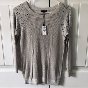 New! Express Light Tan Sweater w/Stud Detail, Size S